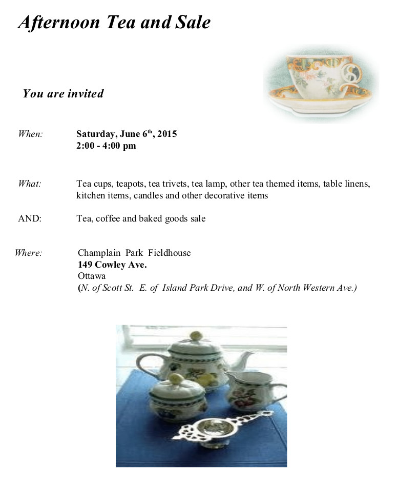 [Afternoon Tea Sale on June 6 Poster]